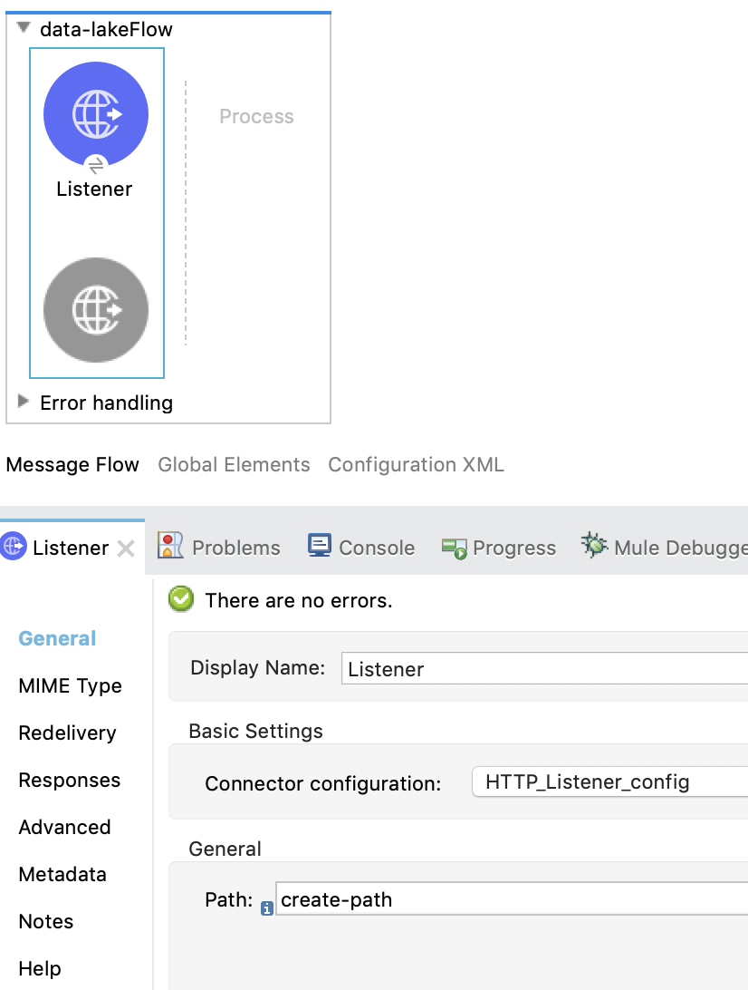 HTTP Listener General properties tab